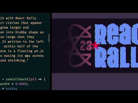 Let's Sketch: Using p5.js & React to fill a Canvas - Monica Powell - React Rally 2023