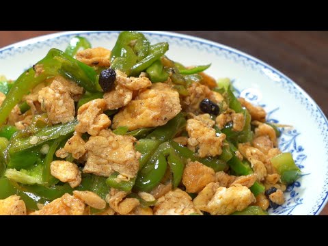 Healthy Green Pepper and Egg Stir-fry