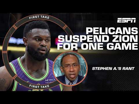 Stephen A. & Shannon Sharpe QUESTION Zion’s professionalism amid one-game suspension | First Take