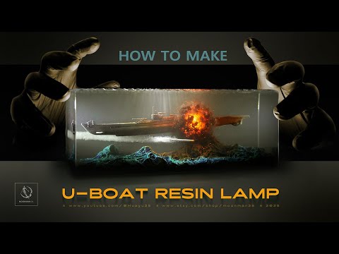 WWII/U-boat/Resin Art/submarine/樹脂藝術/课程/DIORAMA/How to make/DIY/Epoxy Resin/tutorial/Minibricks