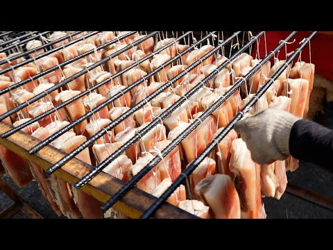 The making process of traditional bacon