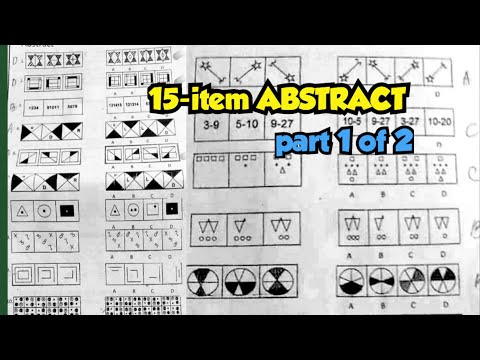 15-item ABSTRACT Reasoning part 1 of 2