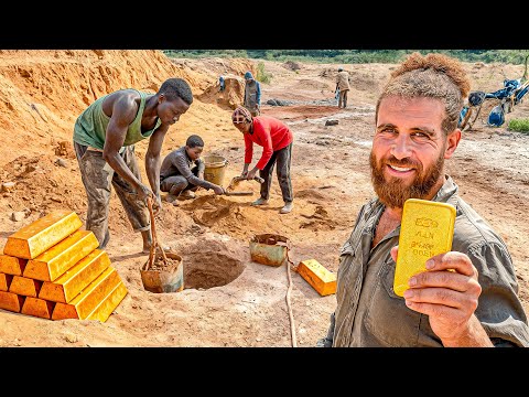   مغامرة  مع منقبين داخل حفرة لتنقيب  عن الذهب  في إفريقيا الحلقة 127  tanzania 🇹🇿