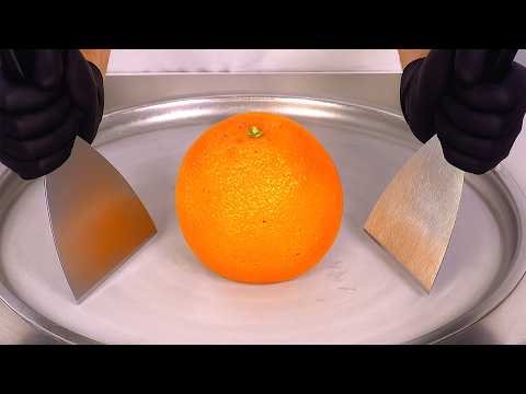 Orange Ice Cream Rolls | ASMR