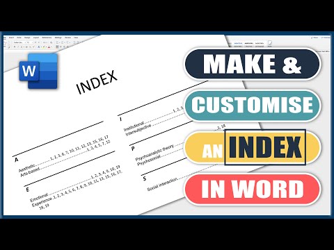 How to Make an INDEX in Word | Microsoft Word Tutorials