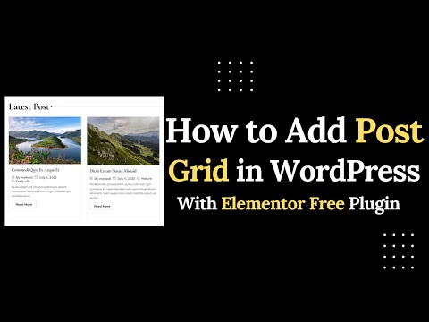 How to Add Post Grid in WordPress Using Elementor (Free Plugin Tutorial)