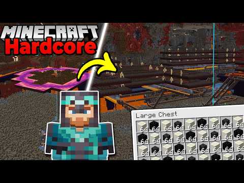 I Built a MASSIVE Wither Skeleton Farm in Hardcore Minecraft