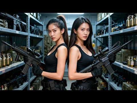 Fully armed, the female agent storms the camp and wipes out the entire Japanese unit!