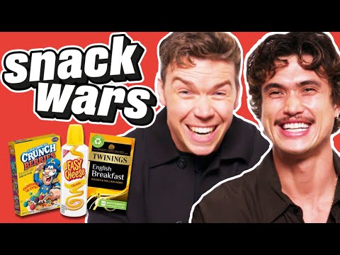 Will Poulter and Charles Melton Try British & American Food | Snack Wars