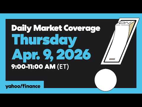 LIVE: Stocks fall as cracks appear in the US-Iran ceasefire | Apr. 9, 2026 | Yahoo Finance