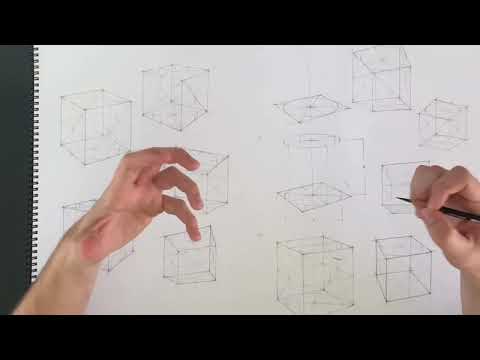 Drawing a proportionate cube in perspective
