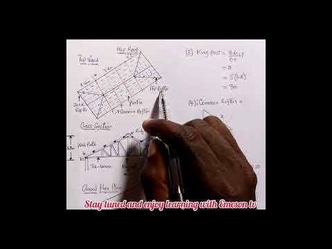 Hip roof members calculation part 2