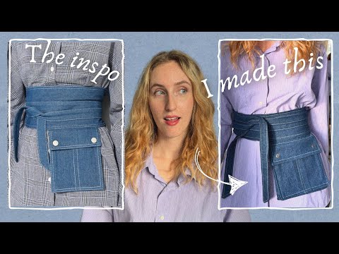 I made a cargo belt bag using scrap denim (sewing tutorial)