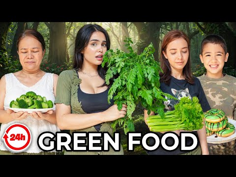 EATING GREEN FOOD FOR 24 HOURS | IVANA ALAWI