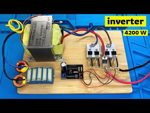 how to make simple inverter 4200W , sine wave , 4 mosfet , IRF3205 ,jlcpcb