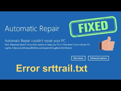 How to Fix srttrail.txt Windows 10 / 11 - C/Windows/System32/LogFiles/srt/SrtTrail.txt