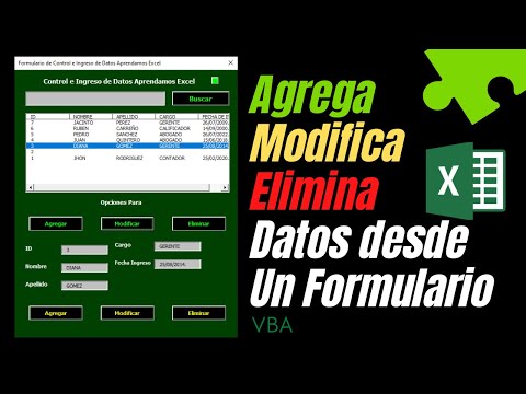 🟢 Formulario de Control e Ingreso de DATOS  -  Oculta el Excel Para Mostrar FORMULARIO VBA USERFORM