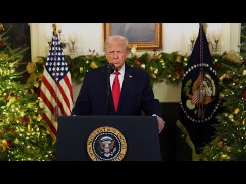 川普向全國重要演講。龔小夏 袁弓夷