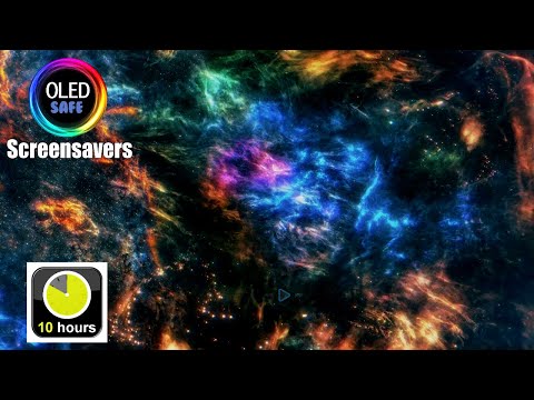 Nebula 2 Multicolor Screensaver - 10 Hours - 4K - OLED Safe
