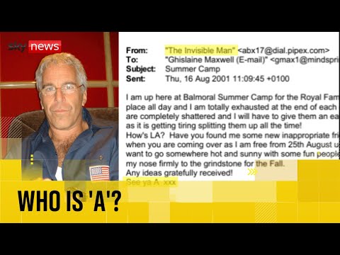 Epstein files: Who is the 'Invisible Man' signing off emails as 'A'?