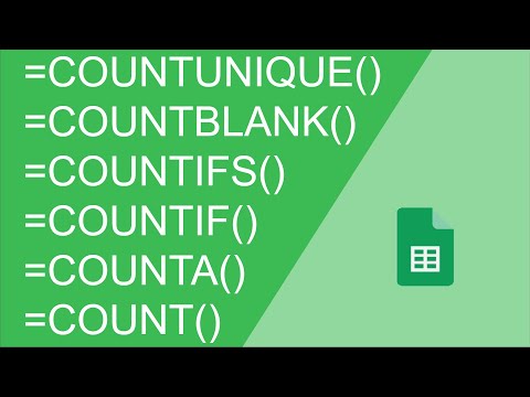[Google Sheets] How to use all 6 COUNT Functions.
