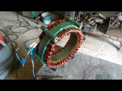 Намотка статора и тест  генератора