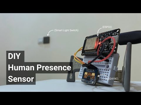 Build a Human Presence Sensor using ESP32 & LD2410C with ESPHome.