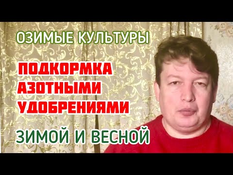 Подкормка озимых культур азотными удобрениями зимой и весной
