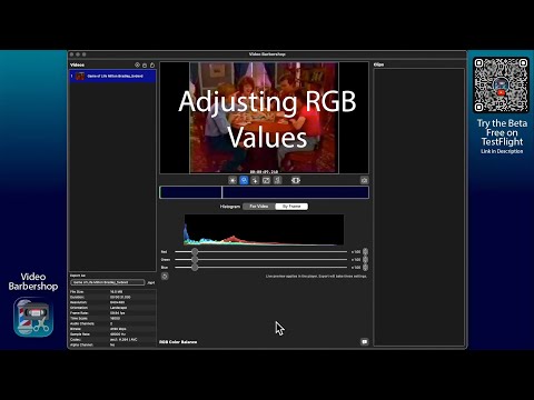 Adjusting RGB Values in Video Barbershop