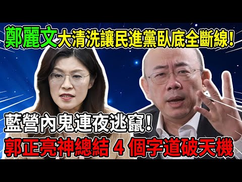 鄭麗文不忍了！鐵腕「立家規」斬斷內鬼！民進黨側翼全體崩潰！郭正亮大讚：這才是我們要的戰鬥藍白！#鄭麗文 #郭正亮 #藍白合 #國民黨