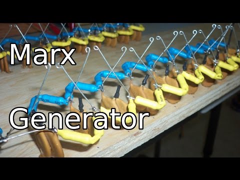 Homemade Marx Generator - High Voltage Sparks
