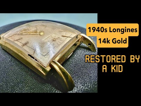 MY 10 YEAR OLD APPRENTICE restores a 70 year old gold LONGINES watch