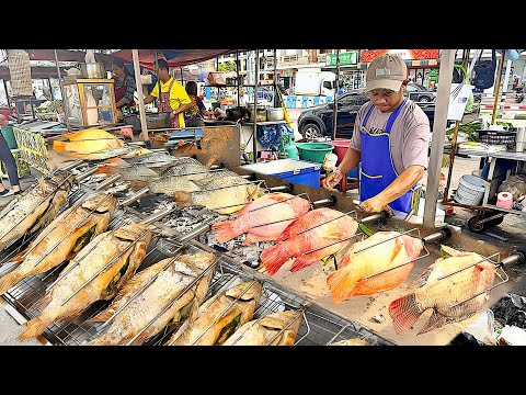 Non Stop Grilling! 200 Kg Tilapia Fish Sold Out In 3 Hours Per Day | Thai Street Food