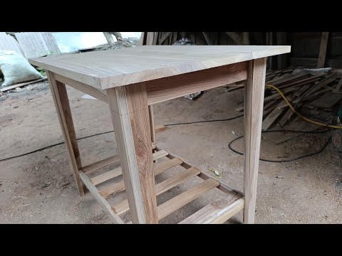 Tanpa bobok tanpa purus membuat meja kayu minimalis