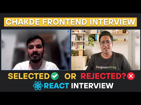 3.5 Years Experienced React JS Interview  | Chakde Frontend Interview EP - 08