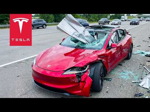 TESLA ROAD RAGE ENDS IN CRASH!
