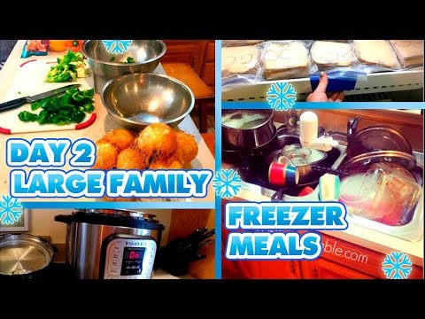 LARGE FAMILY FREEZER MEALS | DAY ONE | Massive Freezer Cooking Meal Prep 🔪