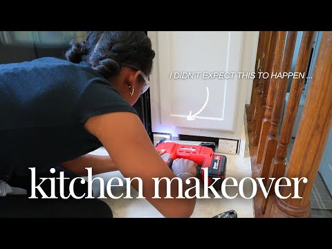 DIY BUDGET KITCHEN MAKEOVER EP 10 | I almost gave up... | Installing Custom DIY Cabinet Toe Kicks