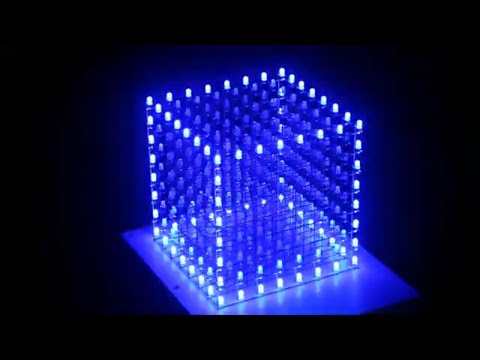 8 x 8 x 8 LED Cube by EE Wave | Arduino Project with 74HC595 | 8x8x8 LED Cube