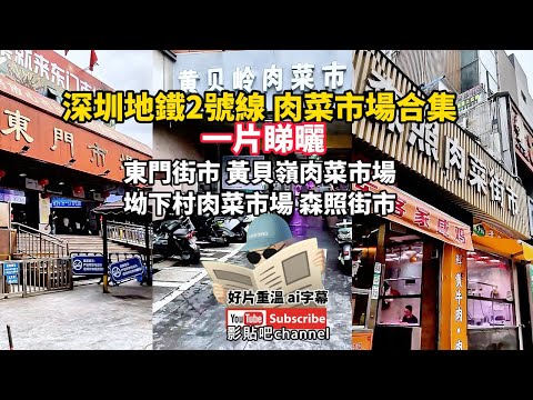 深圳地鐵2號線 肉菜市場合集 東門街市 黃貝嶺肉菜市場  坳下村肉菜市場 森照街市 好片重溫 ai字幕  蓮塘口岸 深圳地鐵2號線  local Walker 影貼吧