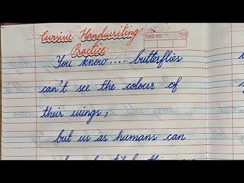 How to write neat cursive handwriting | how to write in cursive handwriting 