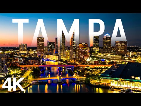 Tampa 4K Drone Views | Scenic Aerial Footage of Tampa’s Skyline & Coastline | Cinematic Music