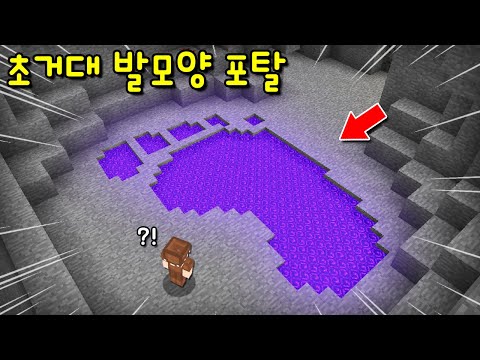 '초거대 발모양 포탈'을 발견한 초보! 포탈에 들어가면 '초사기 신의 발'이 될 수 있다? 그런데.. [마인크래프트]