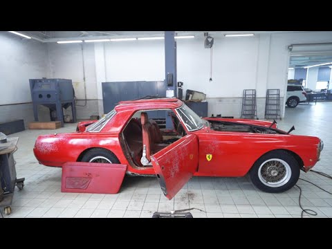 Ferrari 250GT de 65 años restaurado y reparado en profundidad - Restauración del Ferrari de 1960.