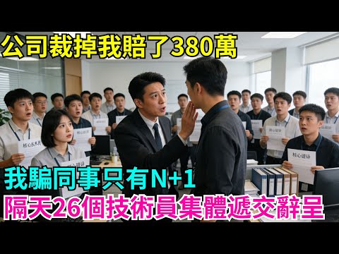公司裁掉我賠了380萬，我騙同事只有N+1，隔天26個核心技術員集體遞交了辭呈#故事分享 #故事頻道#故事 #情感故事 #一口气看完 #睡前故事#情感#奇葩 #故事 #奇聞