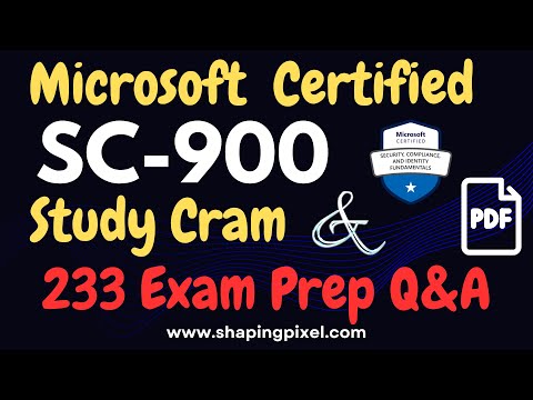 Microsoft Certified Security, Compliance, and Identity Fundamentals SC-900 Study Cram & Prep Q&A