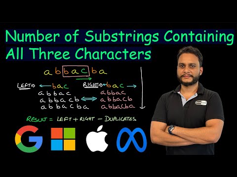 Number of Substrings Containing All Three Characters | Leetcode 1358
