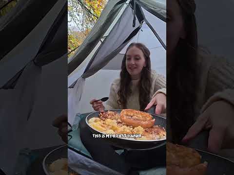 You challenged me to cook a FULL roast dinner in the wild 🤪🌿 #campcooking #roastdinner #outdoors
