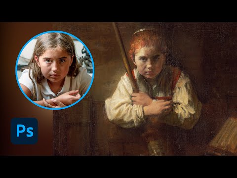 How to put your FACE in a painting in Photoshop!