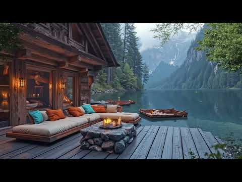 Smooth Jazz by the Lake ☕ Relaxing Evening Jazz Music for Stress Relief & Cozy Vibes